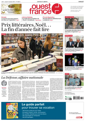 Cover of Ouest France (Cholet)