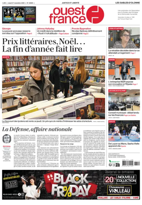 Cover of Ouest France (Les Sables-d'Olonne)