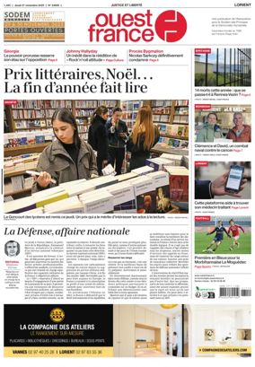 Cover of Ouest France (Lorient)