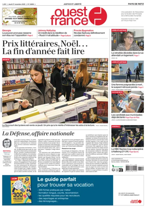 Cover of Ouest France (Pornic / Pays de Retz)