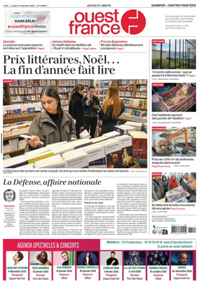 Cover of Ouest France (Quimper)