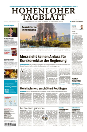 Cover of Hohenloher Tagblatt