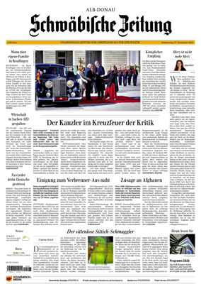 Cover of Schwaebische Zeitung (Alb-Donau)