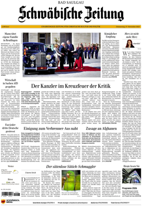 Cover of Schwaebische Zeitung (Bad Saulgau)