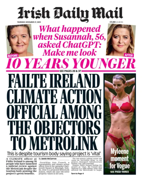 Cover of Irish Daily Mail