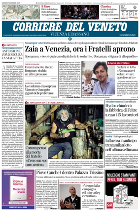 Cover of Corriere del Veneto (Vicenza e Bassano)