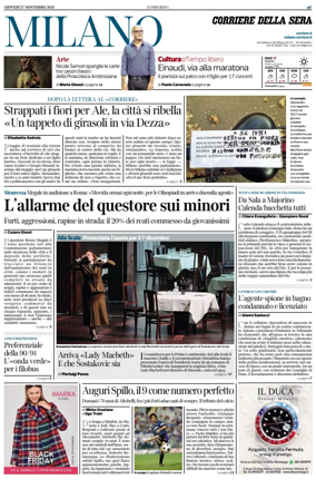 Cover of Corriere della Sera (Milano)
