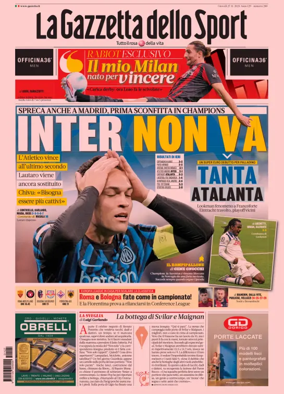 Cover of La Gazzetta dello Sport 