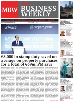 Cover of The Malta Business Weekly