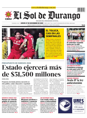 Cover of El Sol de Durango