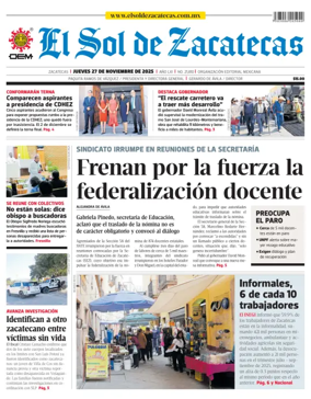 Cover of El Sol de Zacatecas