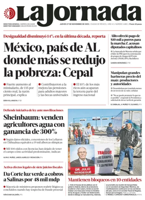 Cover of La Jornada