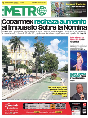 Cover of Publimetro Quintana Roo