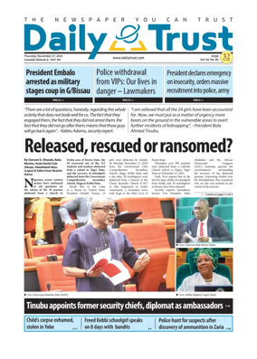 Cover of Daily Trust