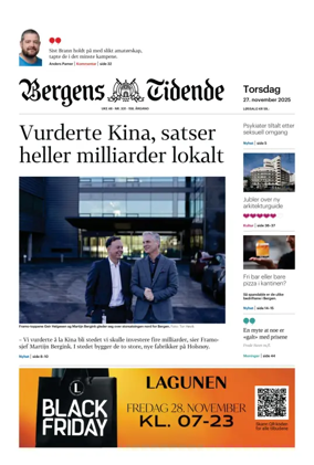 Cover of Bergens Tidende