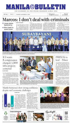 Cover of Manila Bulletin
