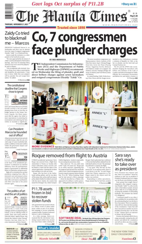 Cover of Manila Times
