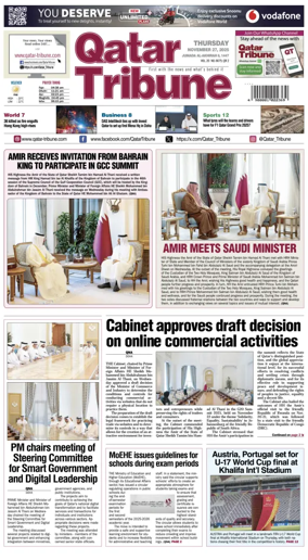 Cover of Qatar Tribune