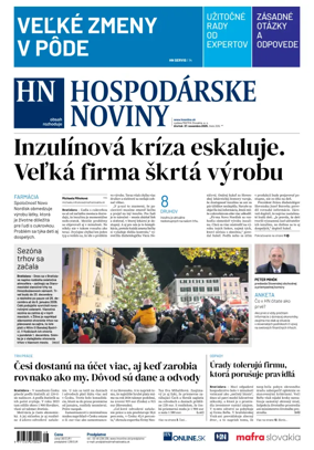 Cover of Hospodárske noviny