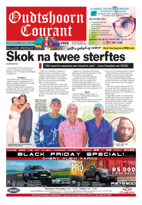 Cover of Oudtshoorn Courant