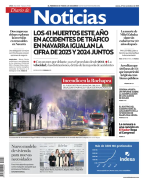 Cover of Diario de Noticias (Spain)