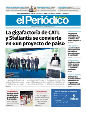 Cover of El Periódico Aragón