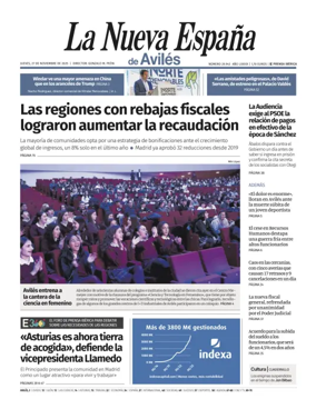 Cover of La Nueva España (Avilés)