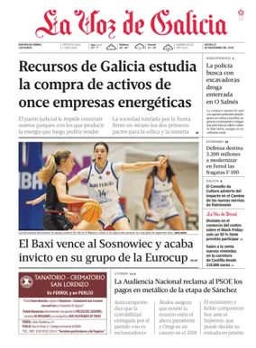 Cover of La Voz de Galicia (Ferrol)