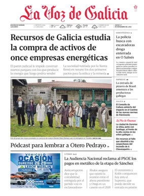 Cover of La Voz de Galicia (Ourense)