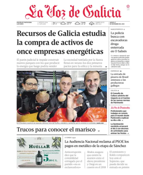 Cover of La Voz de Galicia (Pontevedra)