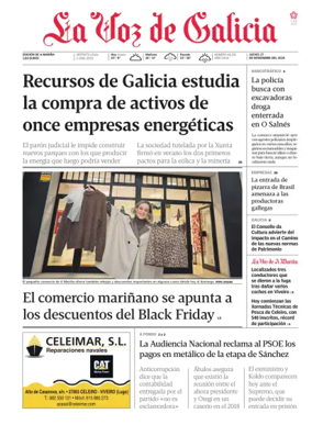 Cover of La Voz de Galicia (Viveiro)