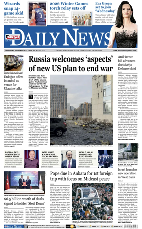 Cover of Hurriyet Daily News & Economic Review