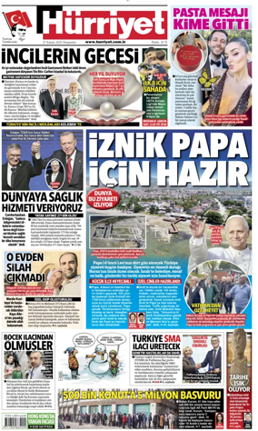Cover of Hurriyet Print Edition