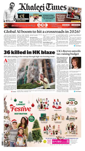 Cover of Khaleej Times