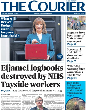 Cover of The Courier & Advertiser (Perth and Perthshire Edition)