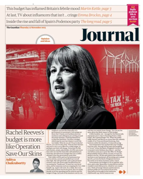 Cover of The Guardian e-paper Journal