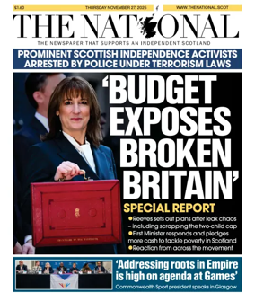 Cover of The National (Scotland)