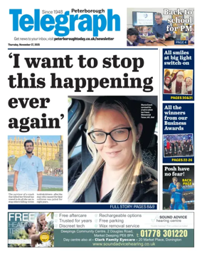 Cover of The Peterborough Evening Telegraph