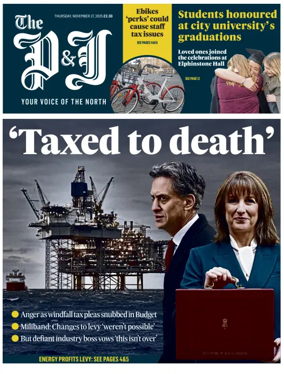 Cover of The Press and Journal (Aberdeenshire)