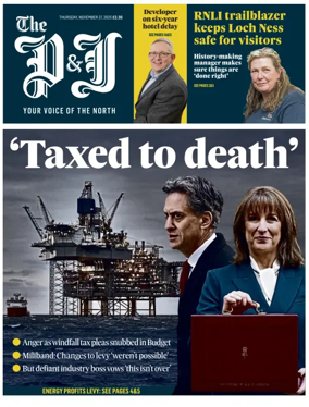 Cover of The Press and Journal (Highlands & Islands)