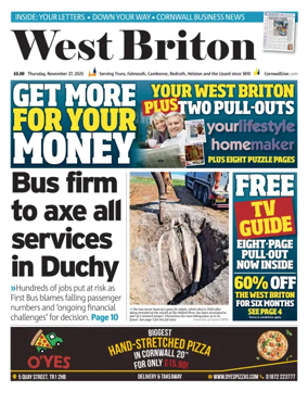 Cover of West Briton (Falmouth Penryn Helston The Lizard)