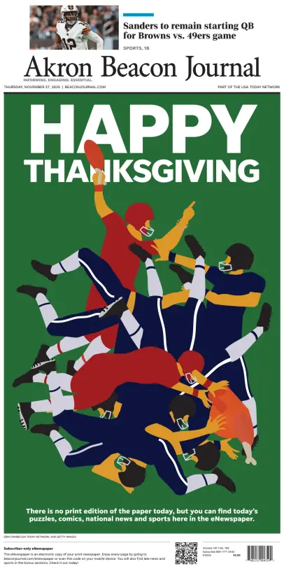 Cover of Akron Beacon Journal