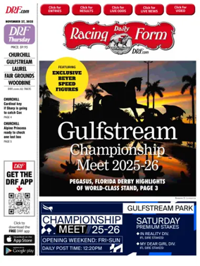 Cover of Daily Racing Form National Digital Edition