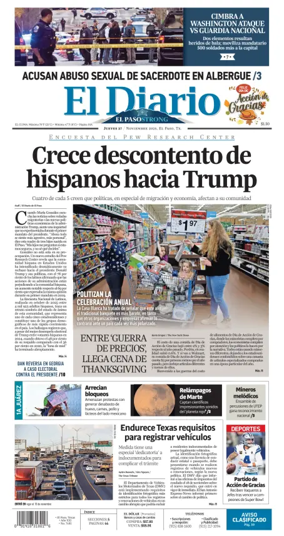 Cover of El Diario de El Paso