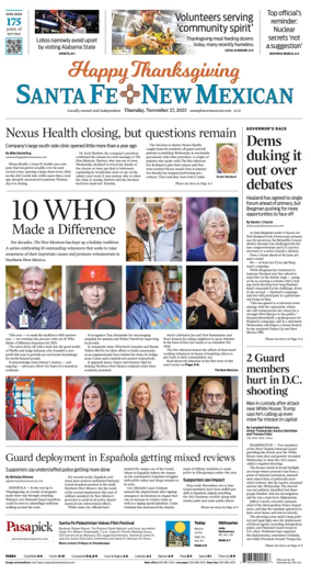 Cover of Santa Fe New Mexican