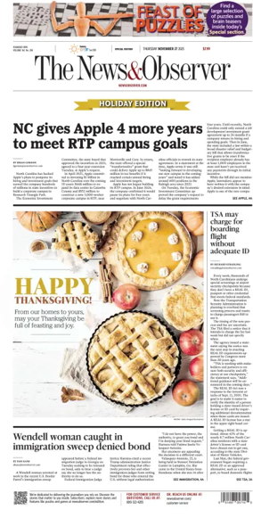 Cover of The News & Observer