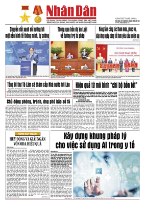 Cover of Nhan Dan newspaper