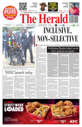 Cover of The Herald (Zimbabwe)