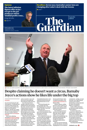 Cover of The Guardian Australia