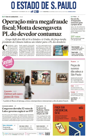 Cover of O Estado de S. Paulo